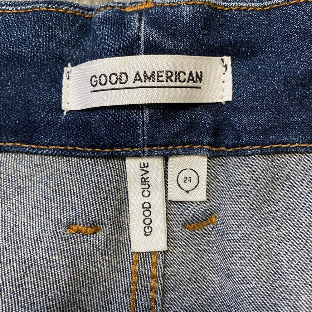 Good American Good Curve Skinny Dark Blue Jeans Plus Size 24 ** - Picture 7 of 11